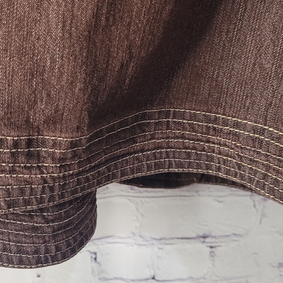 LAL Brown Slouchy Oversized‎ Lightweight Jean Jacket - Picture 8 of 8